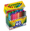 BINNEY & SMITH / CRAYOLA Ultra-Clean Washable Markers, Broad Bullet Tip, Assorted Colors, 40/Set - OrdermeInc