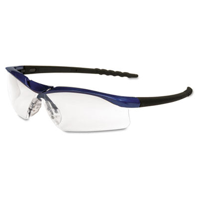 Dallas Wraparound Safety Glasses, Metallic Blue Frame, Clear Anti-Fog Lens OrdermeInc OrdermeInc