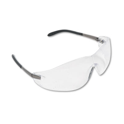 Blackjack Wraparound Safety Glasses, Chrome Plastic Frame, Clear Lens OrdermeInc OrdermeInc