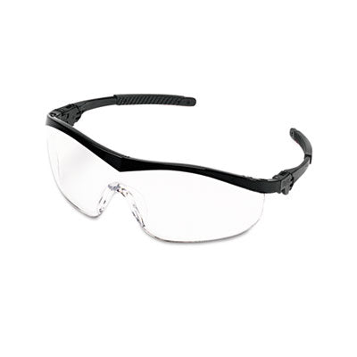 Storm Wraparound Safety Glasses, Black Nylon Frame, Clear Lens, 12/Box OrdermeInc OrdermeInc