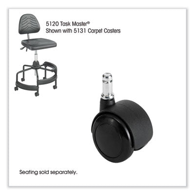 Safco® Task Master Carpet Casters, 2" Wheel, Black, 5/Set, Ships in 1-3 Business Days OrdermeInc OrdermeInc