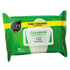 SANI PROFESSIONAL Multi-Surface Cleaning Wipes, 1-Ply, 11.5 x 7, Fresh Scent, White, 90 Wipes/Pack, 12 Packs/Carton - OrdermeInc