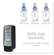 PURELL® ADX-7 Dispenser, 700 mL, 3.75 x 3.5 x 9.75, Chrome/Black - OrdermeInc