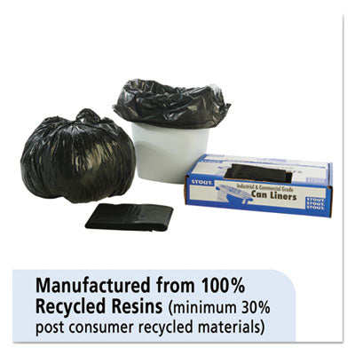 Stout® by Envision™ Total Recycled Content Plastic Trash Bags, 10 gal, 1 mil, 24" x 24", Brown/Black, 250/Carton OrdermeInc OrdermeInc