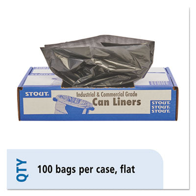 Stout® by Envision™ Total Recycled Content Plastic Trash Bags, 33 gal, 1.3 mil, 33" x 40", Brown/Black, 100/Carton OrdermeInc OrdermeInc
