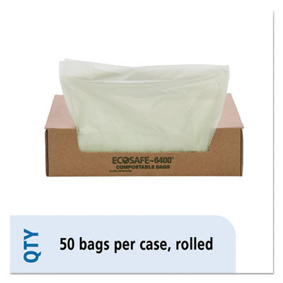 Stout® by Envision™ EcoSafe-6400 Bags, 32 gal, 0.85 mil, 33" x 48", Green, 50/Box OrdermeInc OrdermeInc