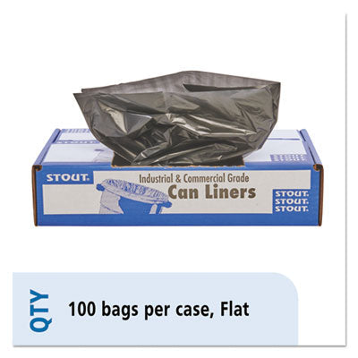 Total Recycled Content Plastic Trash Bags, 33 gal, 1.5 mil, 33" x 40", Brown/Black, 100/Carton OrdermeInc OrdermeInc