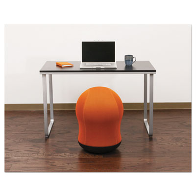 Zenergy Swivel Ball Chair, Backless, Supports Up to 250 lb, Orange Seat, Black Base OrdermeInc OrdermeInc