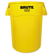 Vented Round Brute Container, 44 gal, Plastic, Yellow OrdermeInc OrdermeInc