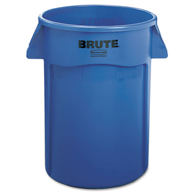 RUBBERMAID COMMERCIAL PROD. Vented Round Brute Container, 44 gal, Plastic, Blue - OrdermeInc