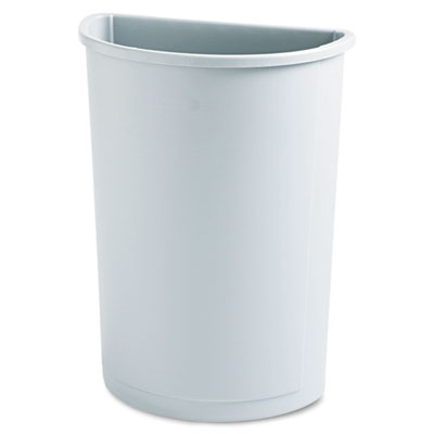 Untouchable Half-Round Plastic Receptacle, 21 gal, Plastic, Gray OrdermeInc OrdermeInc