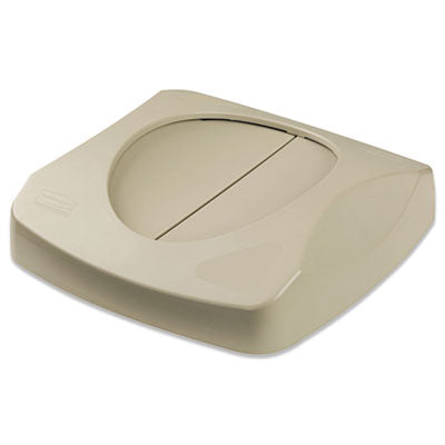 Rubbermaid® Commercial Swing Top Lid for Untouchable Recycling Center, 16" Square, Beige OrdermeInc OrdermeInc