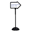 WriteWay Double-Sided Magnetic Dry Erase Standing Message Sign, Arrow, 64.25" Tall Black Stand, 25.5 x 17.75 White Face OrdermeInc OrdermeInc