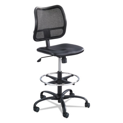 Vue Series Mesh Extended-Height Chair, Supports Up to 250 lb, 23" to 33" Seat Height, Black Vinyl Seat, Black Base OrdermeInc OrdermeInc