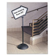WriteWay Double-Sided Magnetic Dry Erase Standing Message Sign, Arrow, 64.25" Tall Black Stand, 25.5 x 17.75 White Face OrdermeInc OrdermeInc