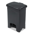 Safco® Plastic Step-On Receptacle, 4 gal, Plastic, Black OrdermeInc OrdermeInc