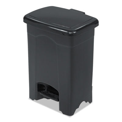 Safco® Plastic Step-On Receptacle, 4 gal, Plastic, Black OrdermeInc OrdermeInc