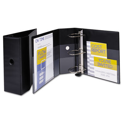 Heavy-Duty Non-View Binder with DuraHinge, Locking One Touch EZD Rings and Thumb Notch, 3 Rings, 5" Capacity, 11 x 8.5, Black OrdermeInc OrdermeInc