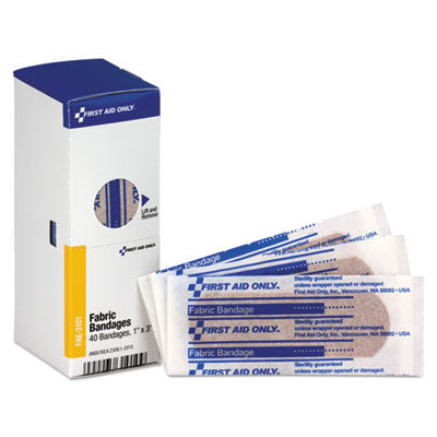 Refill for SmartCompliance General Business Cabinet, Fabric Bandages, 1 x 3, 40/Box OrdermeInc OrdermeInc