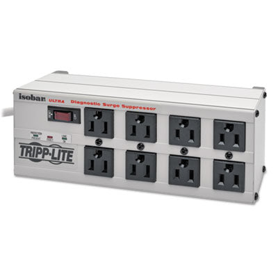 Isobar Surge Protector, 8 AC Outlets, 25 ft Cord, 3,840 J, Light Gray OrdermeInc OrdermeInc