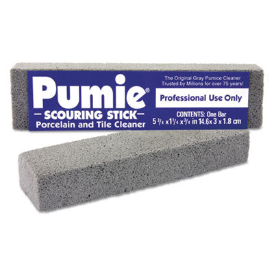 PUMICE Scouring Stick, 6.75 x 1.25, Gray, Dozen