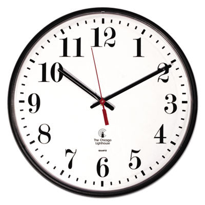 Quartz Slimline Clock, 12.75" Overall Diameter, Black Case, 1 AA (sold separately) OrdermeInc OrdermeInc