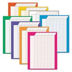 TREND ENTERPRISES, INC. Jumbo Vertical Incentive Chart Pack, 22 x 28, Vertical Orientation, Assorted Colors with Assorted Borders, 8/Pack - OrdermeInc