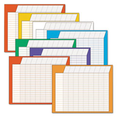 TREND ENTERPRISES, INC. Jumbo Horizontal Incentive Chart Pack, 28 x 22, Assorted Colors with Assorted Borders, 8/Pack - OrdermeInc