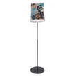 Sherpa Infobase Sign Stand, Acrylic/Metal, 40" to 60" High, Gray OrdermeInc OrdermeInc