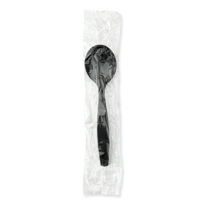 Dixie® Individually Wrapped Heavyweight Soup Spoons, Polystyrene, Black, 1,000/Carton OrdermeInc OrdermeInc