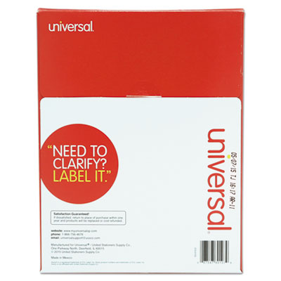 Universal® White Labels, Inkjet/Laser Printers, 3.33 x 4, White, 6/Sheet, 100 Sheets/Box OrdermeInc OrdermeInc