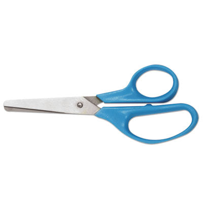 Kids' Scissors, Rounded Tip, 5" Long, 1.75" Cut Length, Assorted Straight Handles, 2/Pack OrdermeInc OrdermeInc