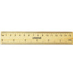 Flat Wood Ruler, Standard/Metric, 6" Long OrdermeInc OrdermeInc