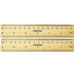 Flat Wood Ruler, Standard/Metric, 6" Long OrdermeInc OrdermeInc