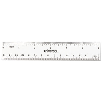Clear Plastic Ruler, Standard/Metric, 6" Long, Clear, 2/Pack OrdermeInc OrdermeInc