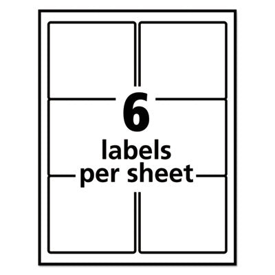 Repositionable Shipping Labels w/SureFeed, Laser, 3.33 x 4, White, 600/Box OrdermeInc OrdermeInc