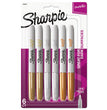 SANFORD Metallic Fine Point Permanent Markers, Fine Bullet Tip, Gold-Silver-Bronze, 6/Pack - OrdermeInc