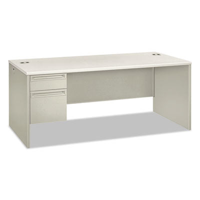 38000 Series Left Pedestal Desk, 72" x 36" x 30", Light Gray/Silver OrdermeInc OrdermeInc