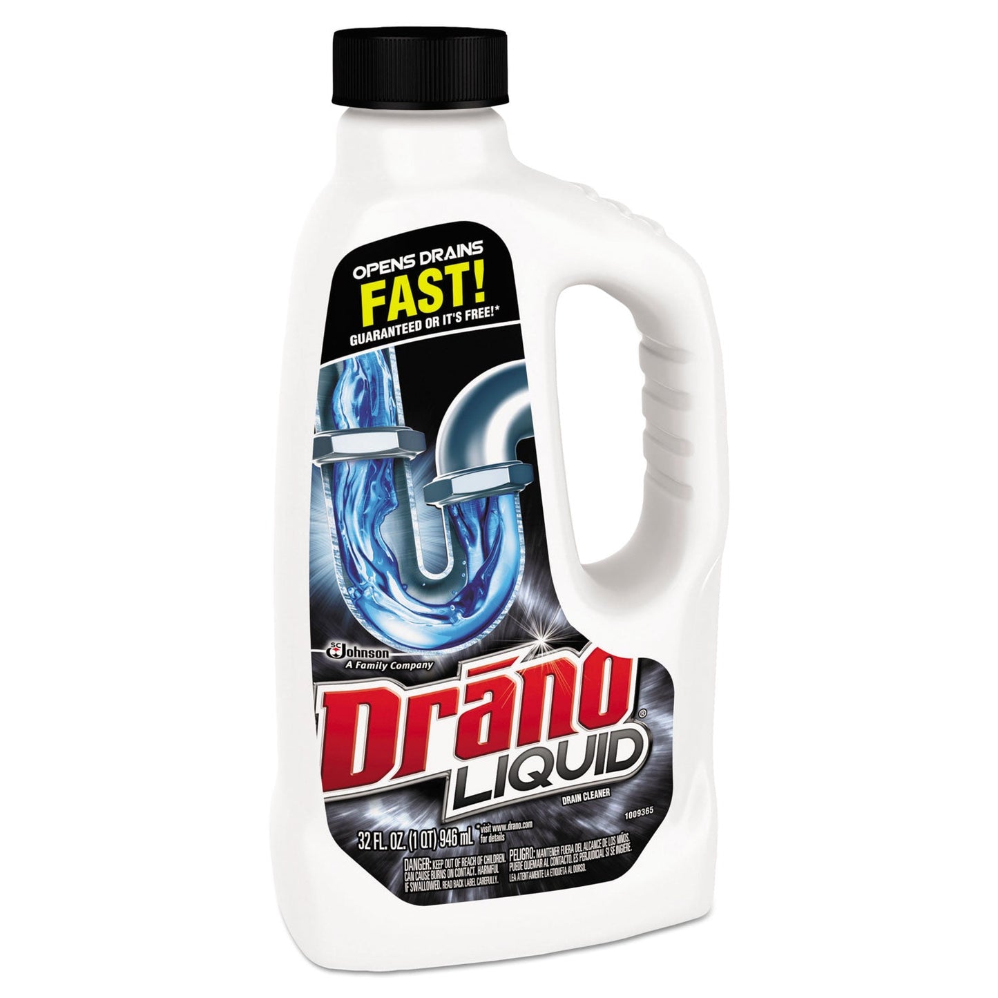Liquid Drain Cleaner, 32 oz Safety Cap Bottle, 12/Carton - OrderMe