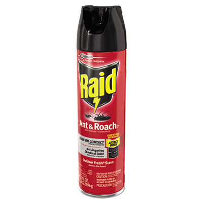 SC JOHNSON Ant and Roach Killer, 17.5 oz Aerosol Spray, Outdoor Fresh, 12/Carton - OrdermeInc