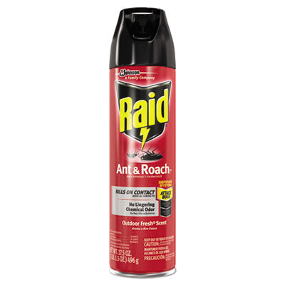 SC JOHNSON Ant and Roach Killer, 17.5 oz Aerosol Spray, Outdoor Fresh, 12/Carton - OrdermeInc