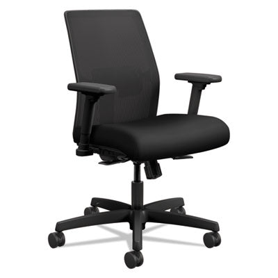 Ignition 2.0 4-Way Stretch Low-Back Mesh Task Chair, Supports Up to 300 lb, 16.75" to 21.25" Seat Height, Black OrdermeInc OrdermeInc