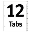 Table 'n Tabs Dividers, 12-Tab, 1 to 12, 11 x 8.5, White, Assorted Tabs, 1 Set OrdermeInc OrdermeInc