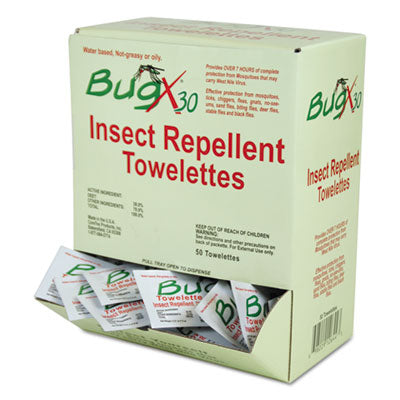 Insect Repellent Towelettes Box, DEET, 50/Box OrdermeInc OrdermeInc