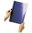 Durable® DuraClip Report Cover with Clip Fastener, 8.5 x 11, Clear/Navy, 25/Box OrdermeInc OrdermeInc