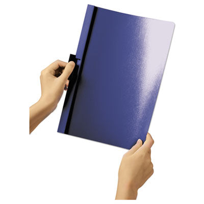 Durable® DuraClip Report Cover with Clip Fastener, 8.5 x 11, Clear/Navy, 25/Box OrdermeInc OrdermeInc