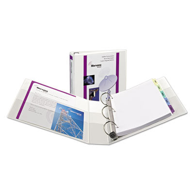 Heavy-Duty View Binder with DuraHinge, One Touch EZD Rings/Extra-Wide Cover, 3 Ring, 1.5" Capacity, 11 x 8.5, White, (1319) - OrdermeInc