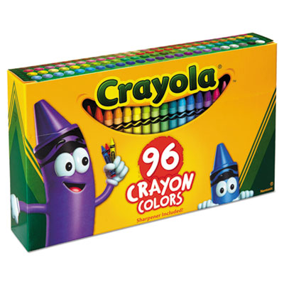 BINNEY & SMITH / CRAYOLA Classic Color Crayons in Flip-Top Pack with Sharpener, 96 Colors/Pack - OrdermeInc