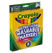 BINNEY & SMITH / CRAYOLA Ultra-Clean Washable Markers, Broad Bullet Tip, Assorted Colors, 8/Pack - OrdermeInc