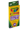 BINNEY & SMITH / CRAYOLA Long-Length Colored Pencil Set, 3.3 mm, 2B, Assorted Lead and Barrel Colors, 24/Pack - OrdermeInc